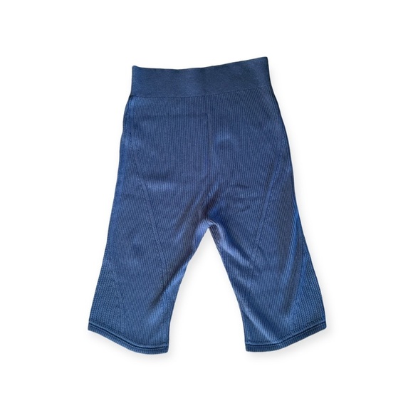 Mame Kurogouchi pants capri blue stretch small medium blue stretch - Picture 3 of 6